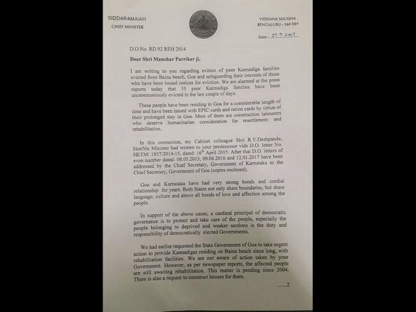 Siddaramaiah demands resettlement of refugee Kannadigas in his letter to Goa CM