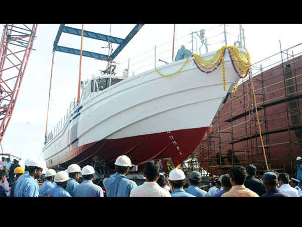New interceptor boat launched in Mangaluru New interceptor boat launched in Mangaluru