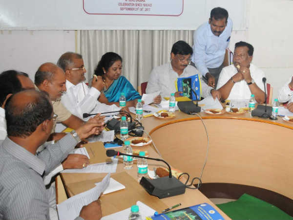 HC Mahadevappa organises a meeting in Mysuru on Dasara preparation.