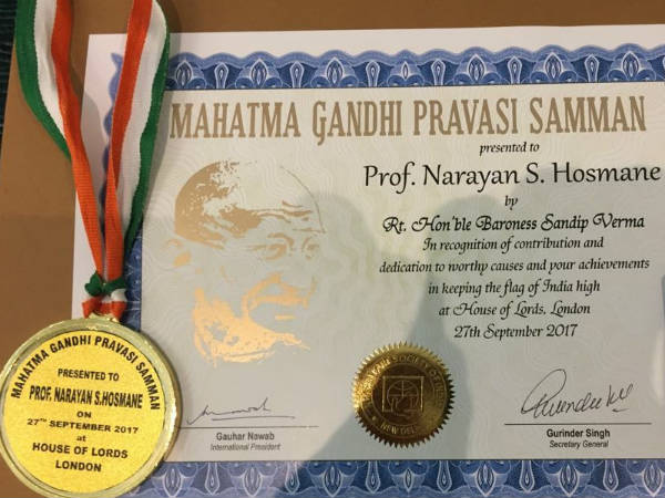 Research scientist from Gokarna conferred with international award