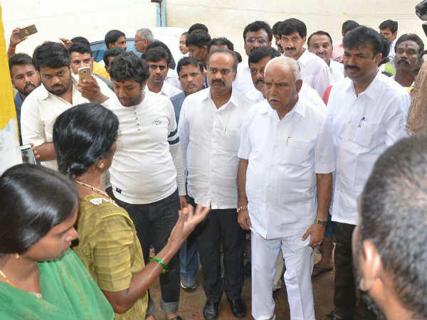 BS Yeddyurappa visits rain hit areas Bengaluru 
