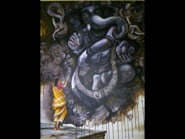 ಹಲವು ವರ್ಣಗಳಲ್ಲಿ ಚಿತ್ರ ಬಿಡಿಸುವ ನಾಗೇಶ್