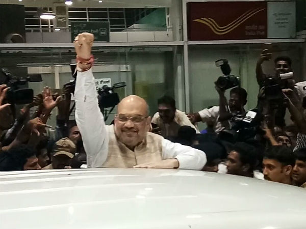 Amit Shah reaches Mangaluru at 1:30 AM and traveled to Kerala