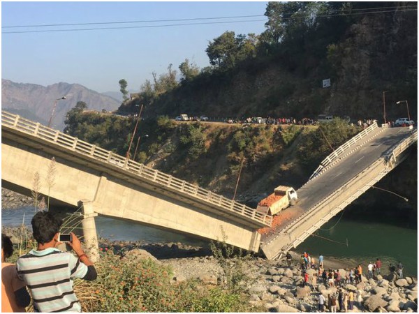 Six injured after a bridge collapsed in Himachal Pradesh