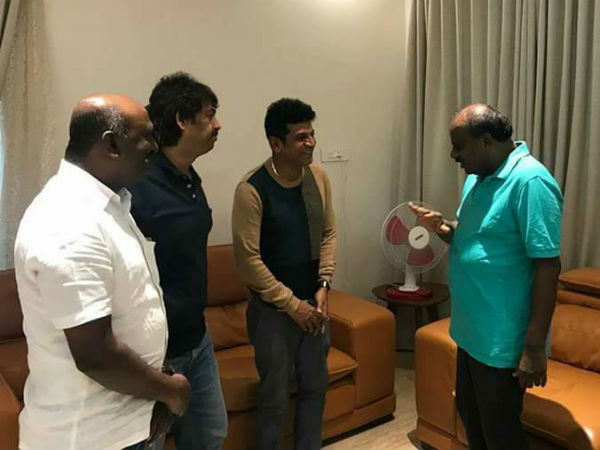 Shivaraj Kumar meets HD Kumaraswamy Shivaraj Kumar meets HD Kumaraswamy