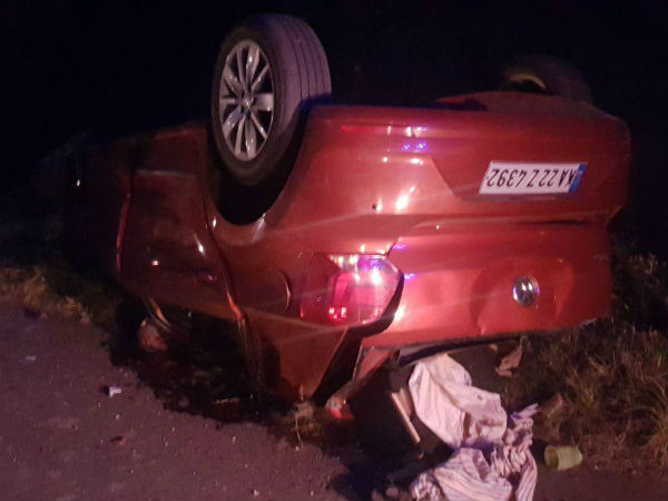 Two killed, one injured after car overturns in Belagavi 