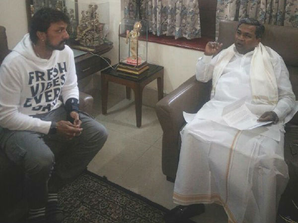 Actor Sudeep met and talk with CM Siddaramaiah