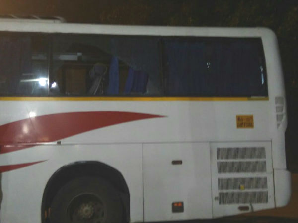 Mangaluru: Stone pelted on buses before Ramanatha Rai’s ‘Samarasya Nadige’
