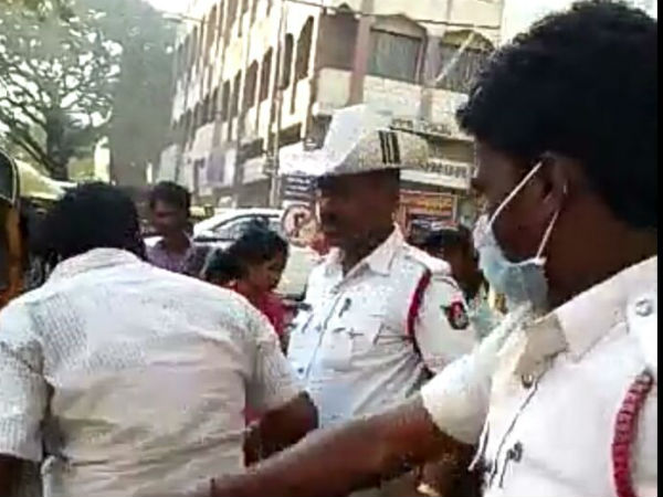 Traffic police assault drunken auto driver