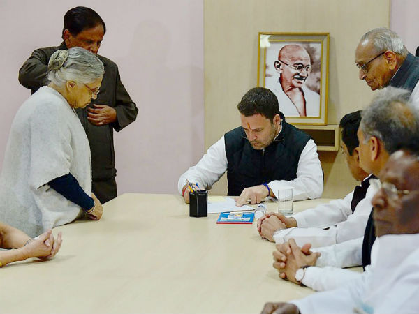 Rahul Gandhi files nomination for Congress President at AICC HQ