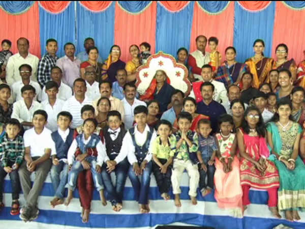 Family celebrates 100th Birthday of elder member their family in Raichur