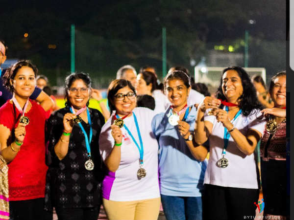 Singara sports evening amid rain in Singapore