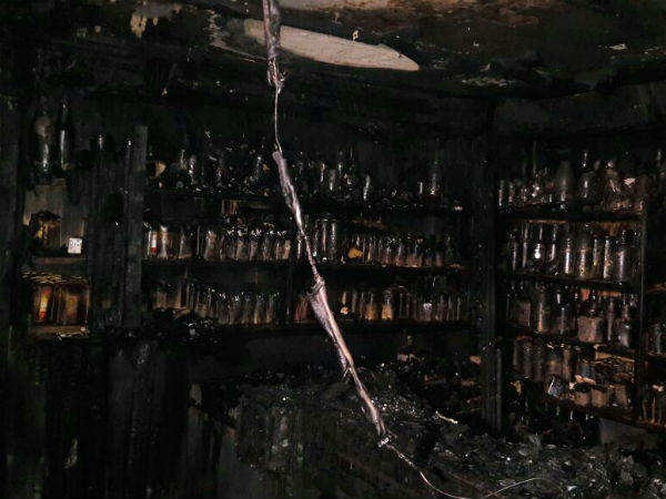 Bar Manager escape after fire accident