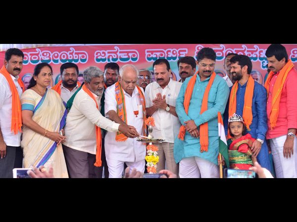 BJP's Parivartana Rally: BS Yeddyurappa speaks in Srirangapatna 