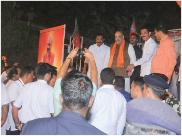 BJP national president Amith Shah ariives in Mangaluru for 3 day Coastal Karnataka tour 