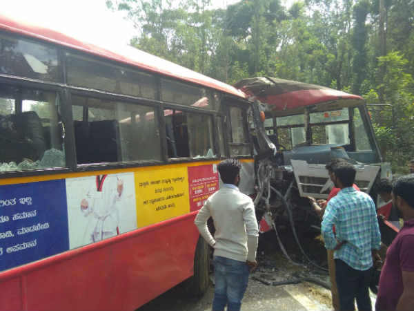 KSRTC bus accident in Madikeri: Two dead, 15 injured