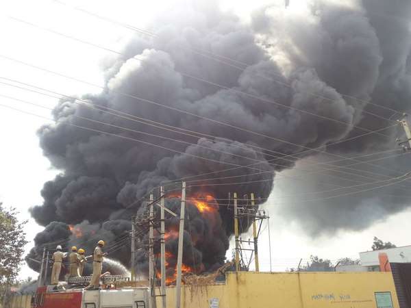 KSRTC bus depot accidentally caught fire 12 bus gutted