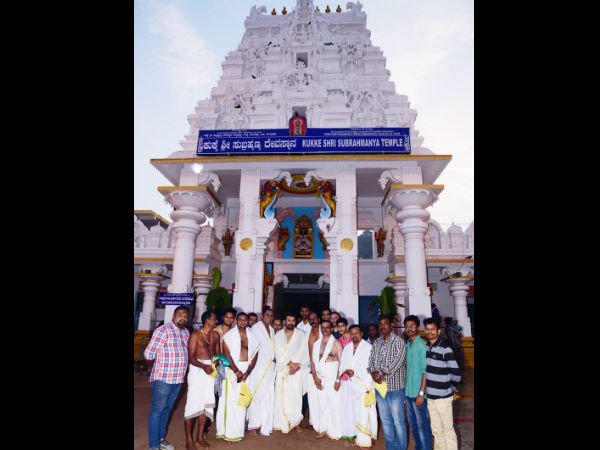 Malayalam super star Mohanlal visits Kukke Subrahmanya temple Malayalam super star Mohanlal visits Kukke Subrahmanya temple