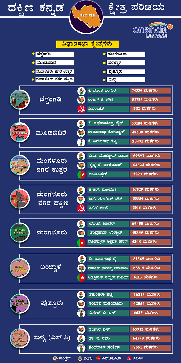 Dakshina Kannada district 2013 assembly election results
