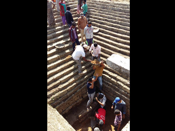 Water conservation activities by Hasiru Bhoomi Pratishtana in Hassan