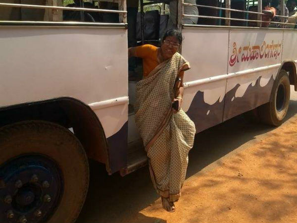 Code of conduct effect, MLA Shakuntala Shetty travels in bus instead of govt car