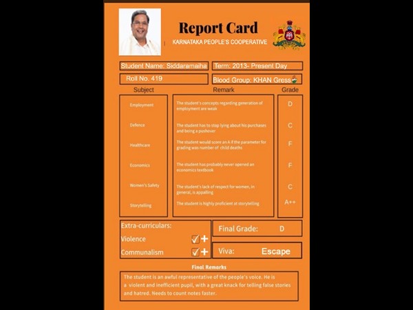 After Modis progress grade card Siddaramaiah marks card revealed 