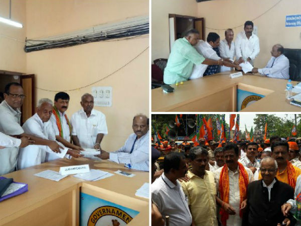 ಅರಗ ಜ್ಞಾನೇಂದ್ರ, ಮಂಜುನಾಥ ಗೌಡ, ಹಾಲಪ್ಪ ಸಲ್ಲಿಕೆ 