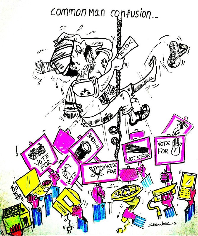 Election Cartoon: Common mans confusion