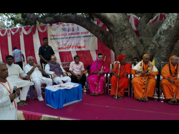 Amit Shah visits Shivayogi mandir Badami, Bagalkot 