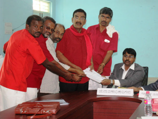 Karnataka elections : GV Sriramareddy files nomination in Bagepalli Karnataka elections : GV Sriramareddy files nomination in Bagepalli