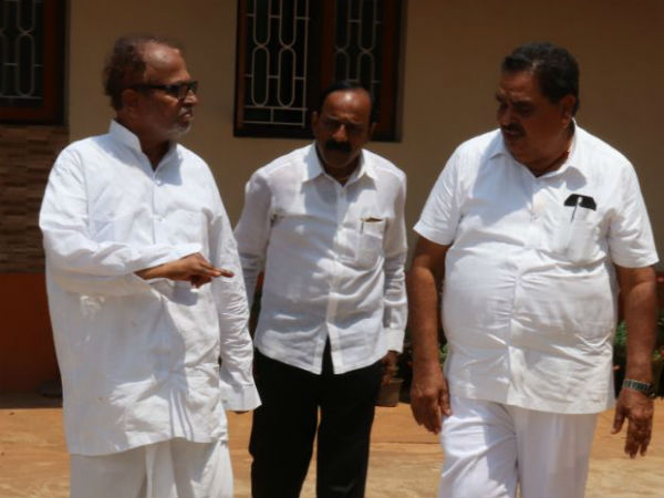 Ramanath Rai seeks blessing from Janardhana Poojary