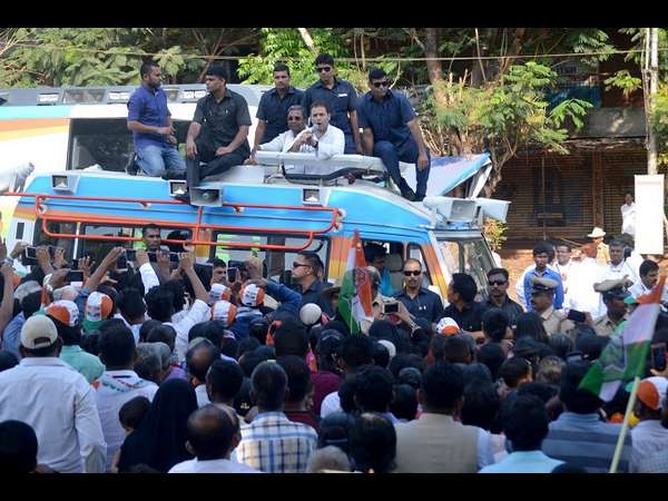 Rahul Gandhi held a Roadshow in Uttara Kannada district