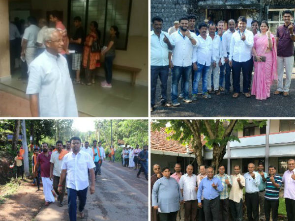 ಮಂಗಳೂರು ಅಭ್ಯರ್ಥಿಗಳಿಂದ ಮತದಾನ