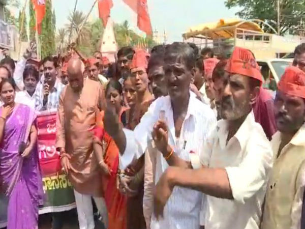 BJP activists celebrated victory in Bagalkot