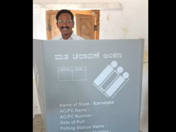 Peaceful polling in Hiriyuru 