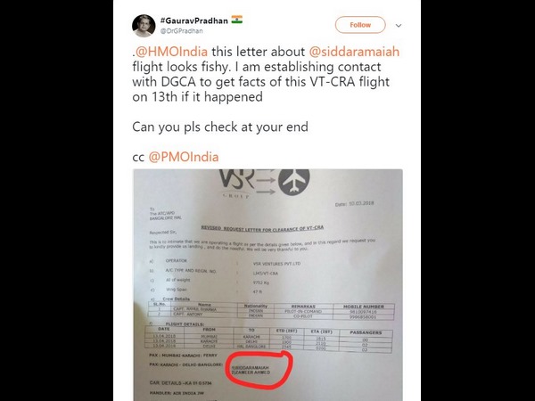 Fake news about Siddaramaiah Pakistan visit