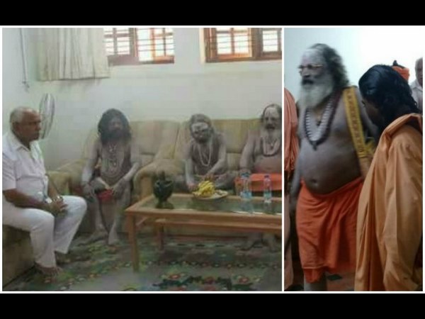 ಯಡಿಯೂರಪ್ಪನವರ ನಿವಾಸಕ್ಕೆ ಭೇಟಿ ನೀಡಿದ್ದ 18ನಾಗಸಾಧುಗಳು 