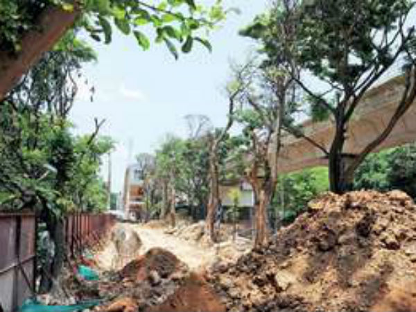 Park damaged in Jayanagar: citizens anguish against BMRCL