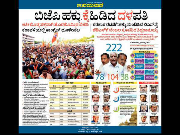 ಬಿಜೆಪಿ ಹಕ್ಕು, 'ಕೈ'ಹಿಡಿದ 'ದಳ'ಪತಿ