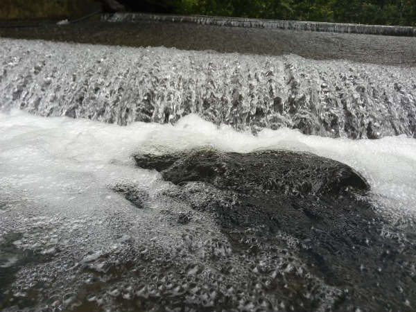 ಸಾಹಸ ಮಾಡಿ ಹಳ್ಳ ದಾಟುವ ಜನರು ಸಾಹಸ ಮಾಡಿ ಹಳ್ಳ ದಾಟುವ ಜನರು