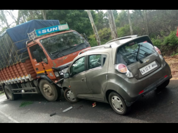 Woman dies in Car-Lorry collision near Madikeri