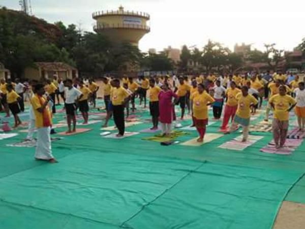MLA Poornima Says practicing yoga can increase the health of everyone in life. MLA Poornima Says practicing yoga can increase the health of everyone in life.