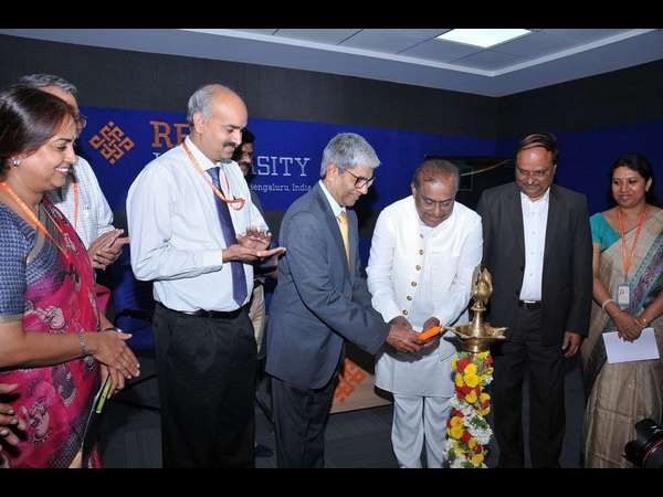 Music director Hamsalekha inaugurating new Media Center at Reva University 