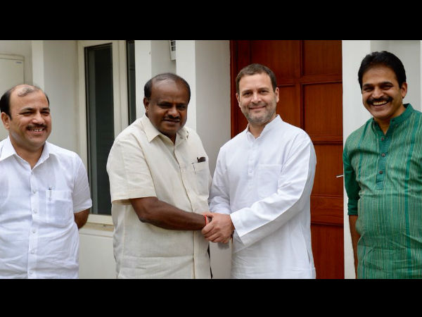 Karnataka CM Kumaraswamy met Rahul Gandhi today