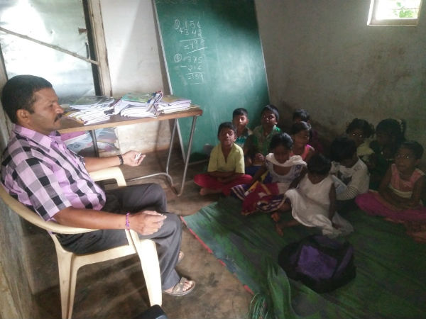 No basic privilege of government junior primary school in Periyapatna