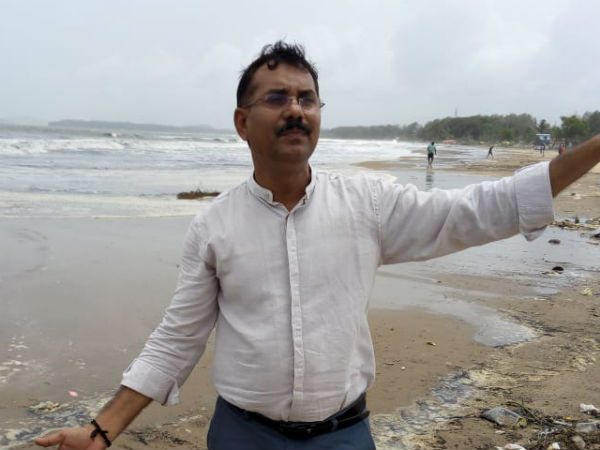 Karwar Ravindranath Tagore Beach has turned black today