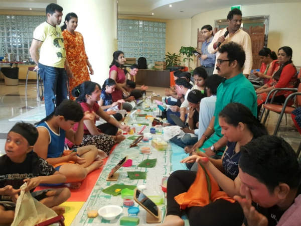 Yakshagana make up workshop in Dubai