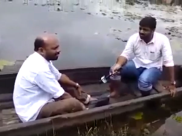 ಪತ್ರಕರ್ತನನ್ನು ಕೊಚ್ಚಿಕೊಂಡು ಹೋದ ದೈತ್ಯ ಅಲೆ