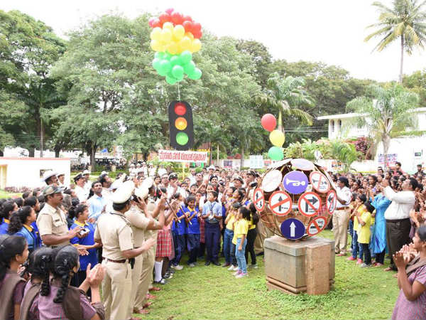Mysore police have made a park for the strict compliance of traffic rules 