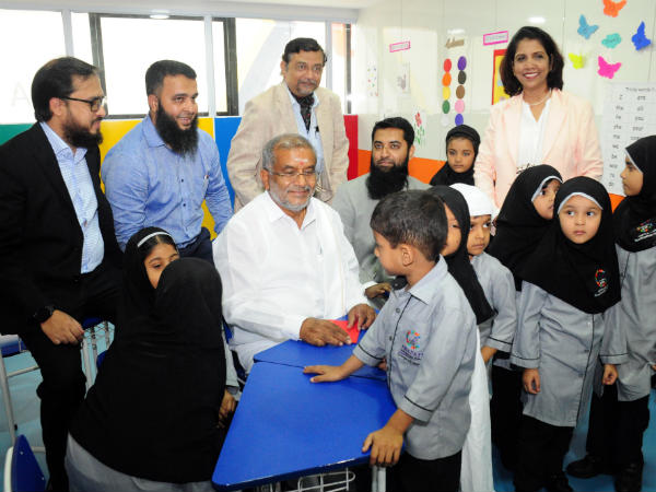 Higher Education Minister G T Devegowda Inaugurated Arafah Tinytots school at H.B.R layout. 